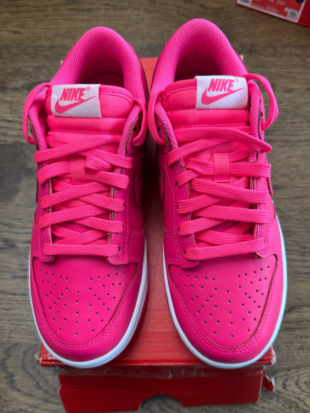 Nike Dunk Low Hyper Pink/White Womans 7/Youth 5.5 NWT